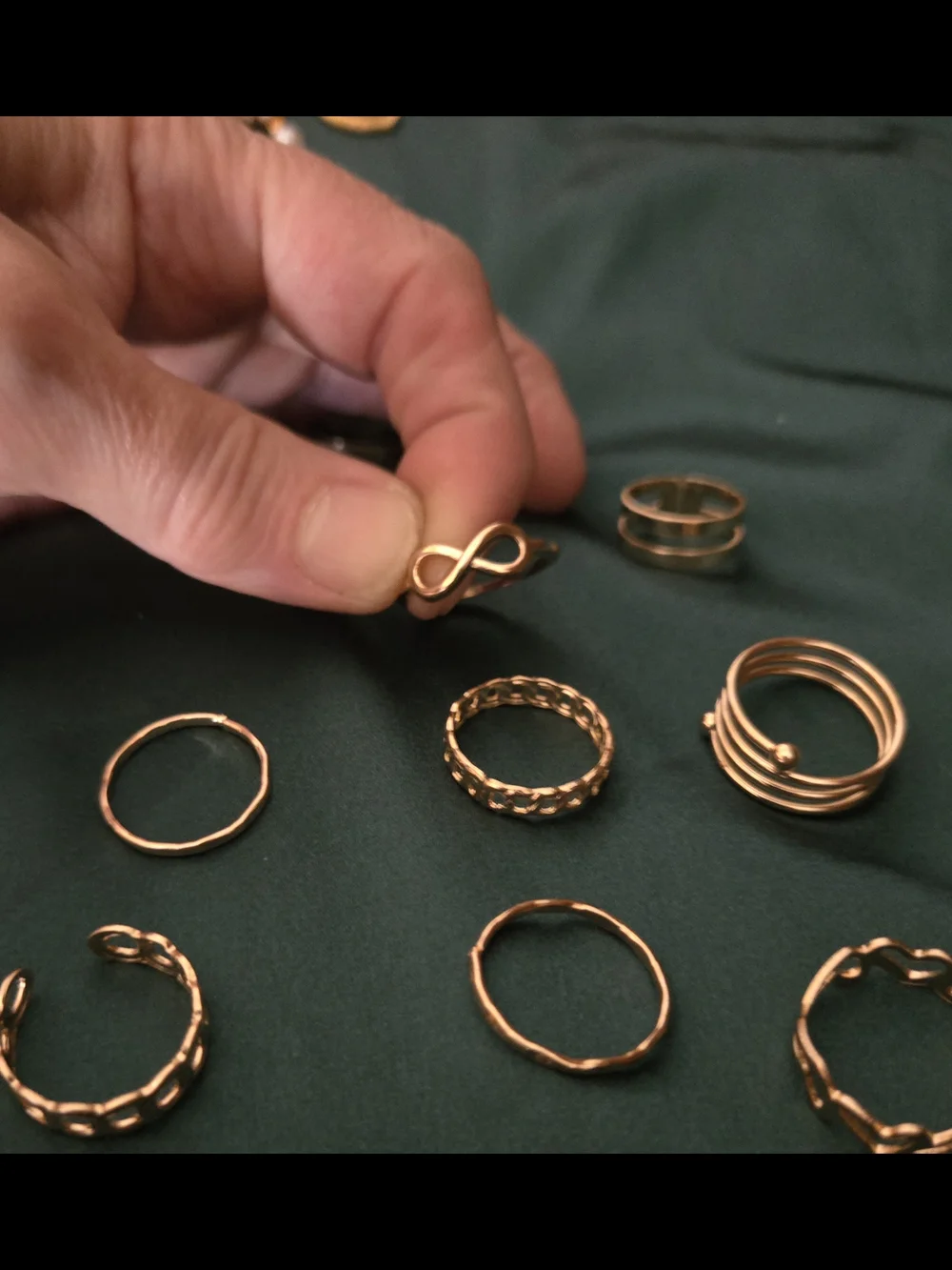 Gold-Tone Mixed Stackable Rings Set, Lot Of 120